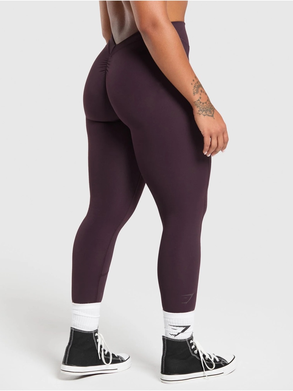 GYMSHARK /// Women’s Lifting Dipped Waistband Leggings - Plum - Size Small